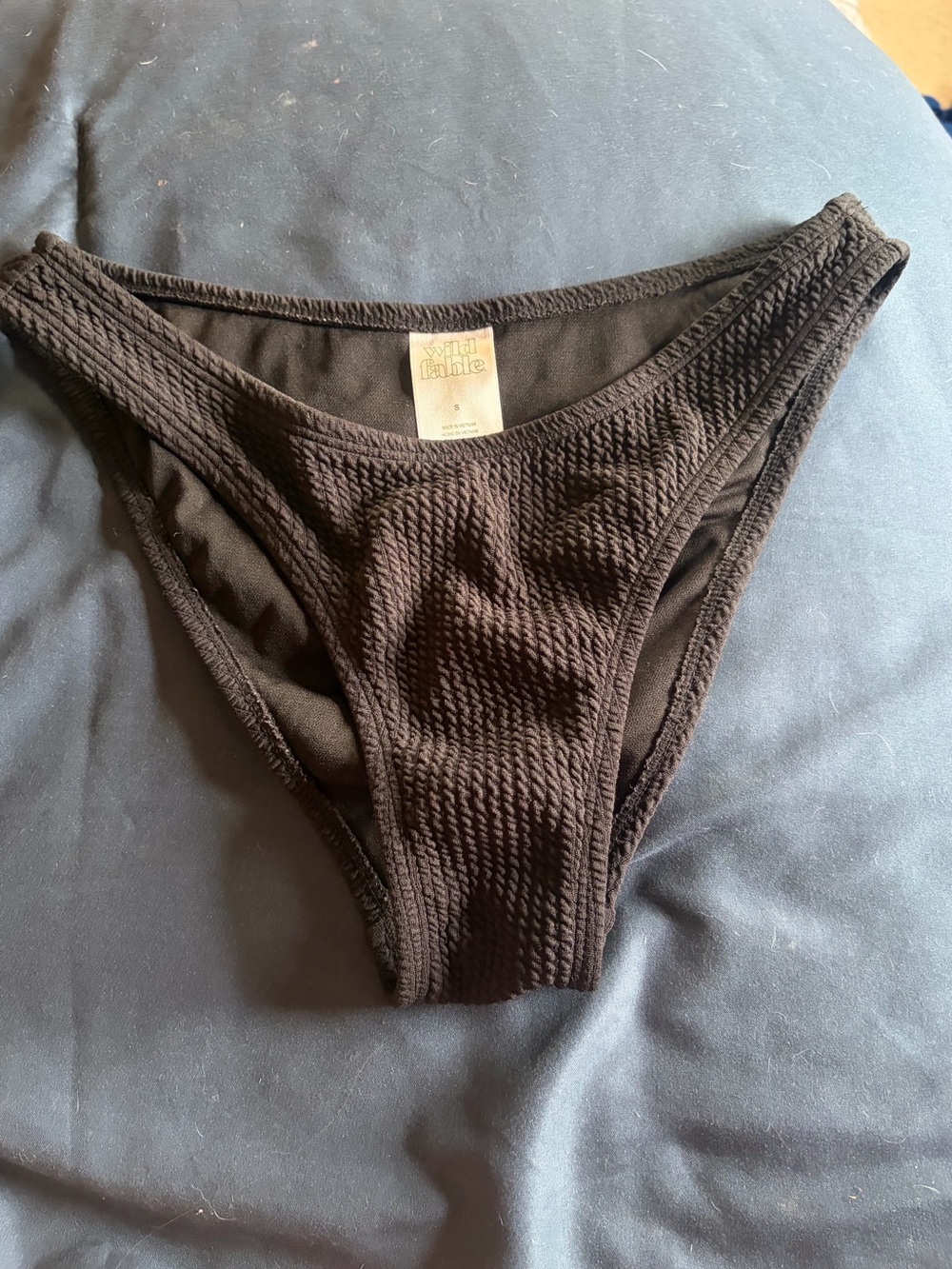 wild fable Black Textured Swim Bottoms